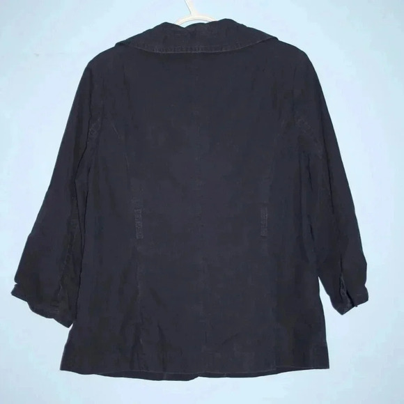J. Crew Button Front Jacket Navy Blue Size 10 VINTAGE Women's - Picture 11 of 16